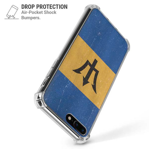 Barbados Flag Distressed iPhone 7/8 Plus Clear Case